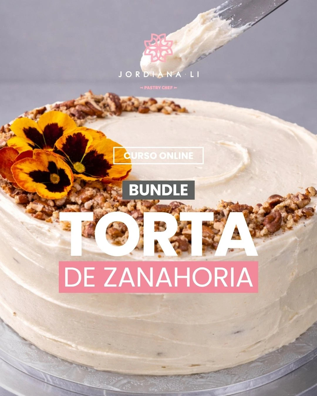 BUNDLE Torta de Zanahoria - Jordiana Li Escuela de Repostería Online