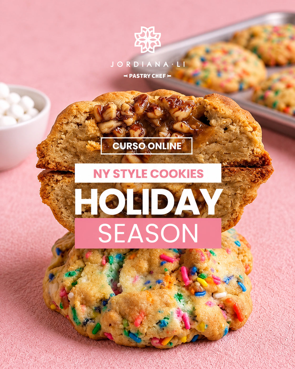 Curso Holiday Season Galletas NY Style - Escuela de repostería online Jordiana Li
